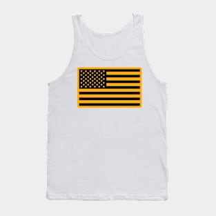 American Flag - Safety Orange Tank Top